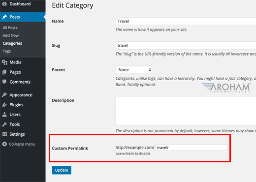 Custom Permalink for a single category in WordPress