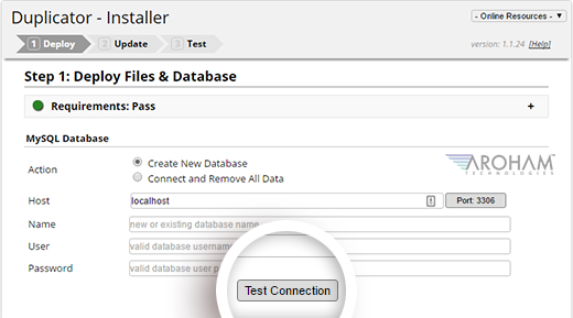 Test your database connection
