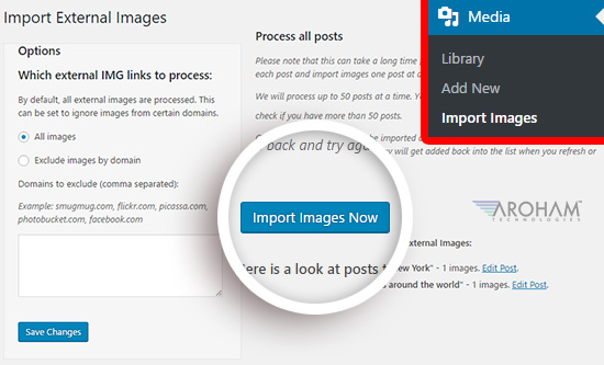 import images from wix to wordpress