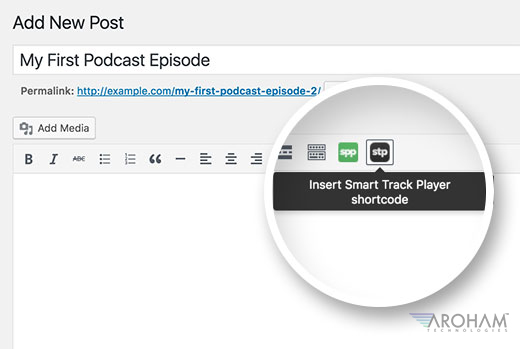 Insert smart podcast player in your post