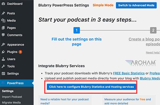 Setup Blubrry in Powerpress plugin
